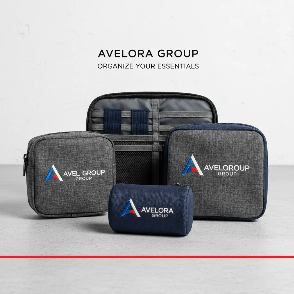 Cable organizer kits / tech pouches — fictional-brand sample