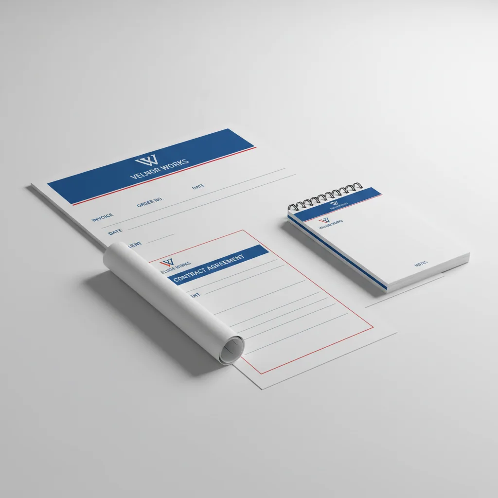 Business forms — fictional-brand sample