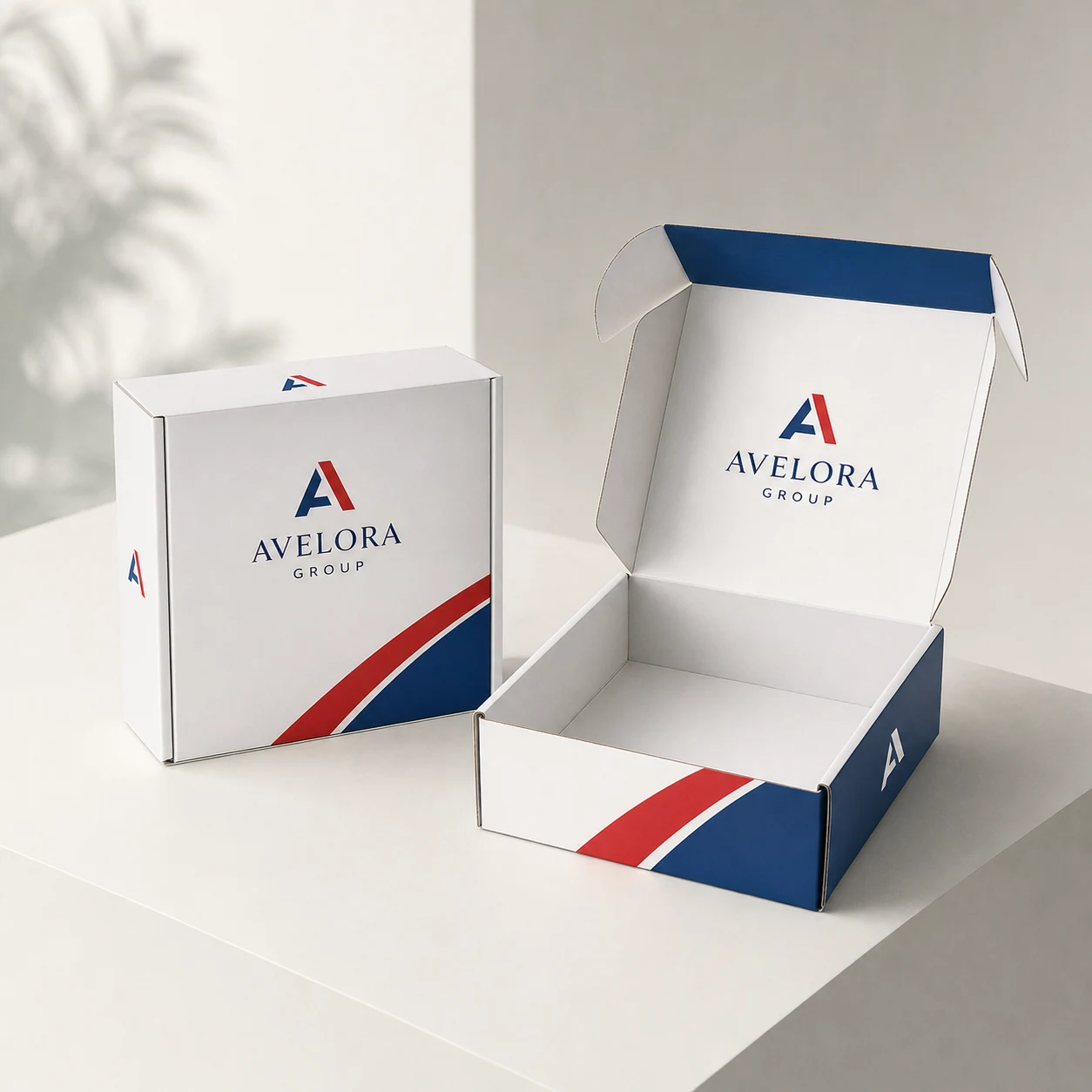 Custom packaging boxes — fictional-brand sample