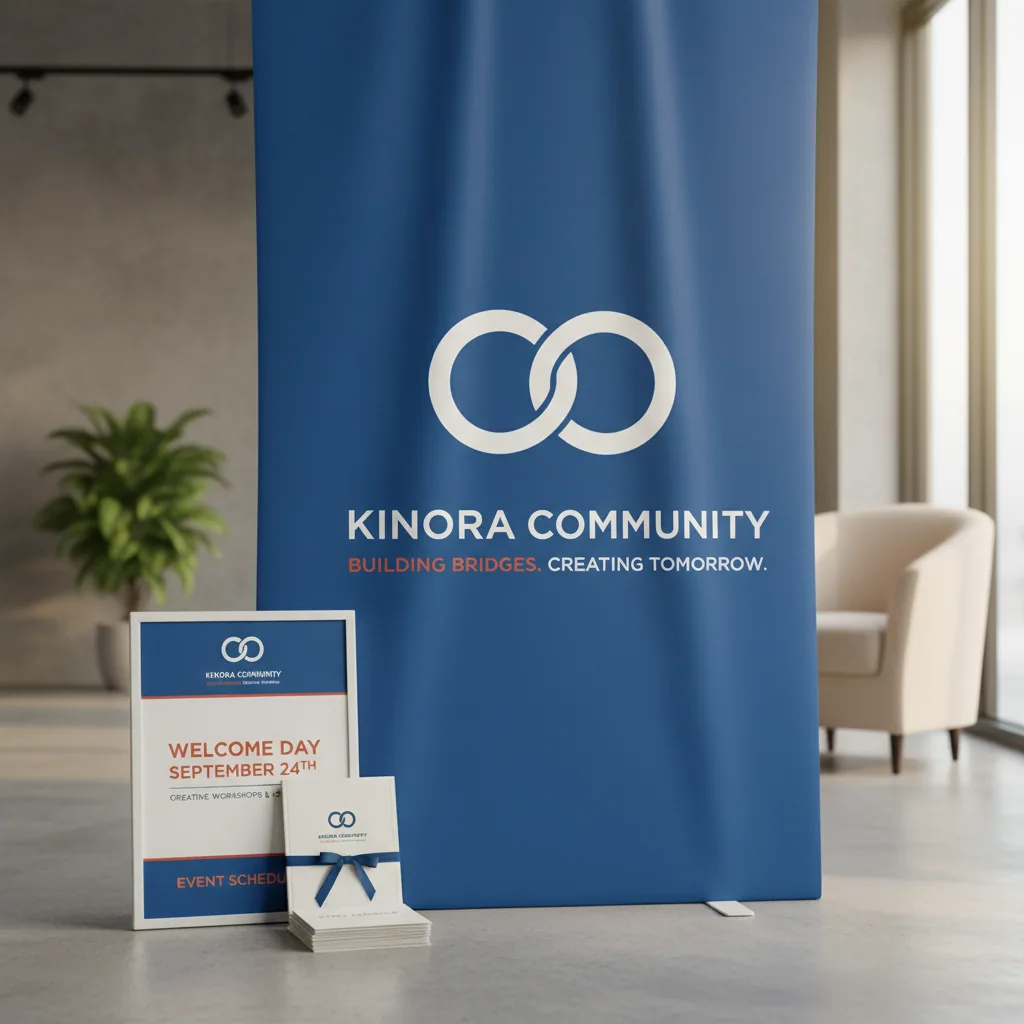 Event signage — fictional-brand sample
