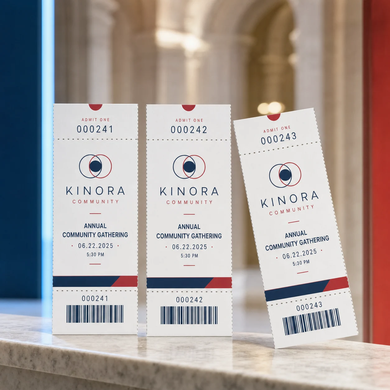 Event tickets — fictional-brand sample