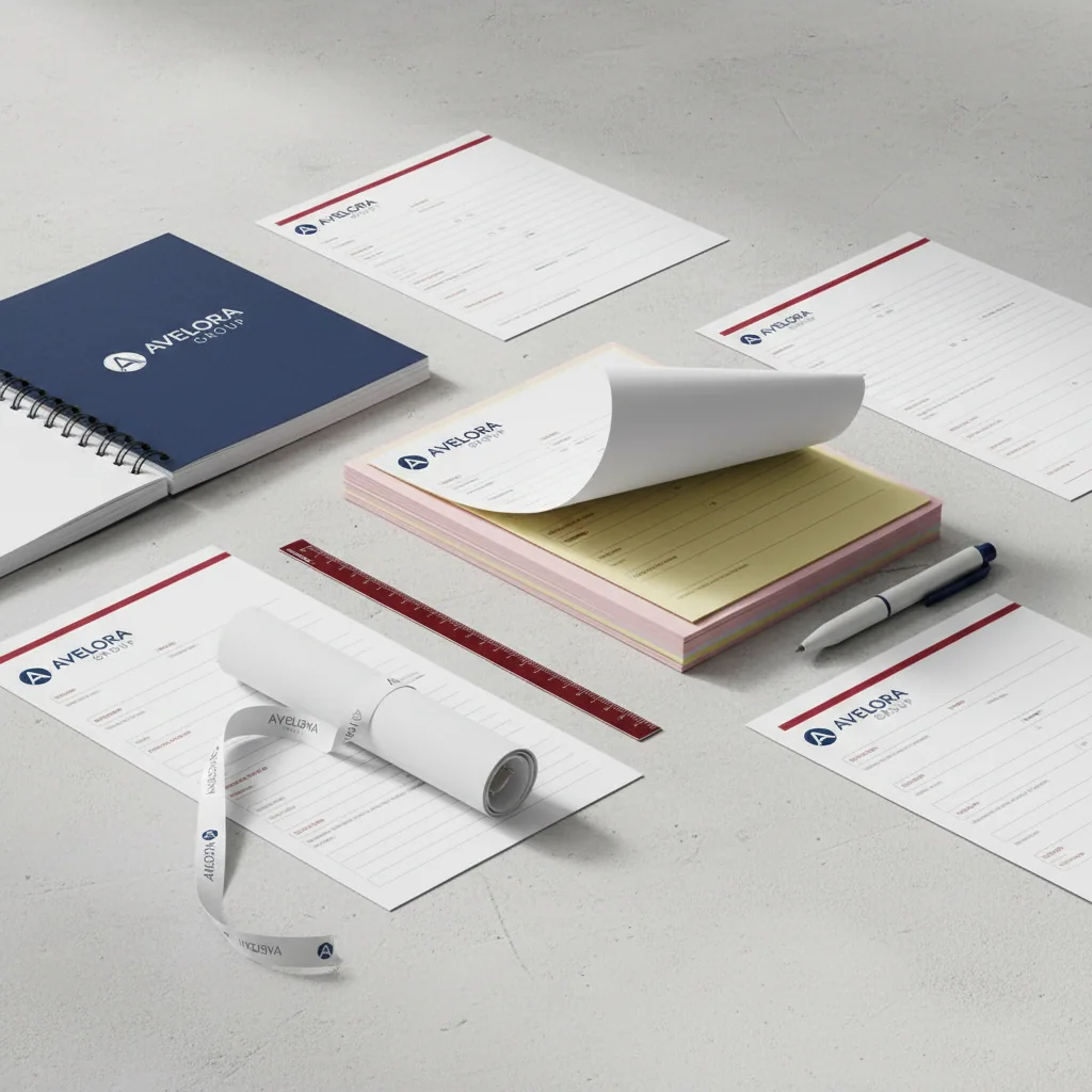 Business forms & NCR forms — fictional-brand sample