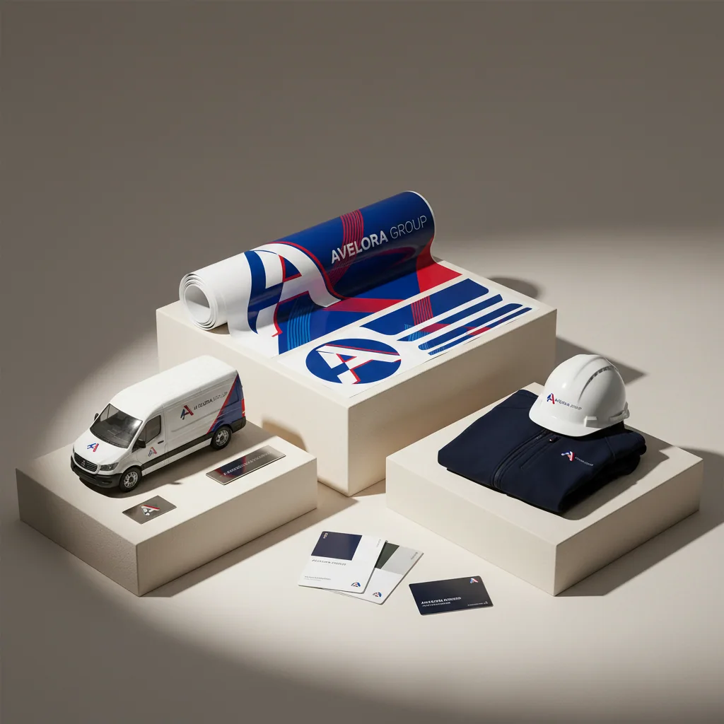 Vehicle graphics — fictional-brand sample