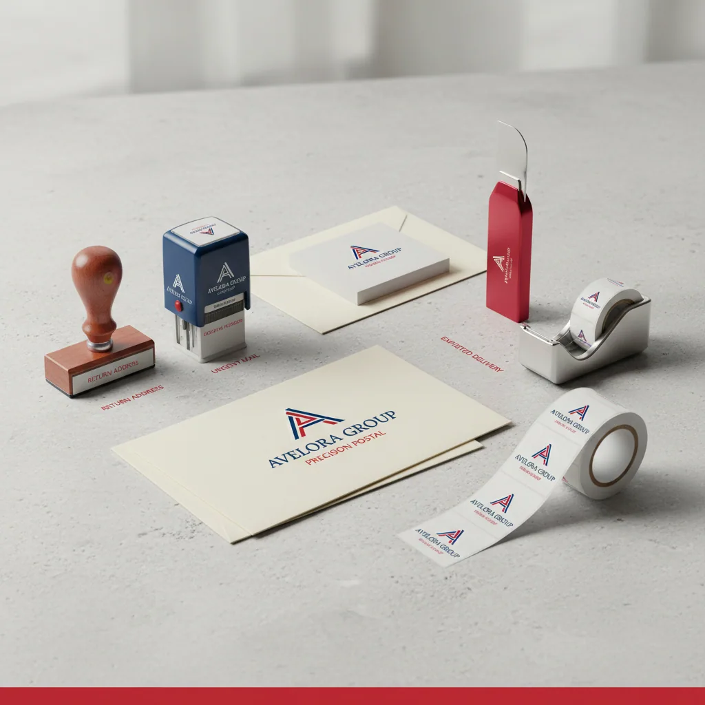 Addressing & mail preparation — fictional-brand sample